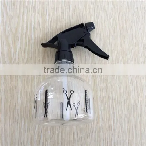 hair care transparent plastic garden spray bottle with trigger for hair salon