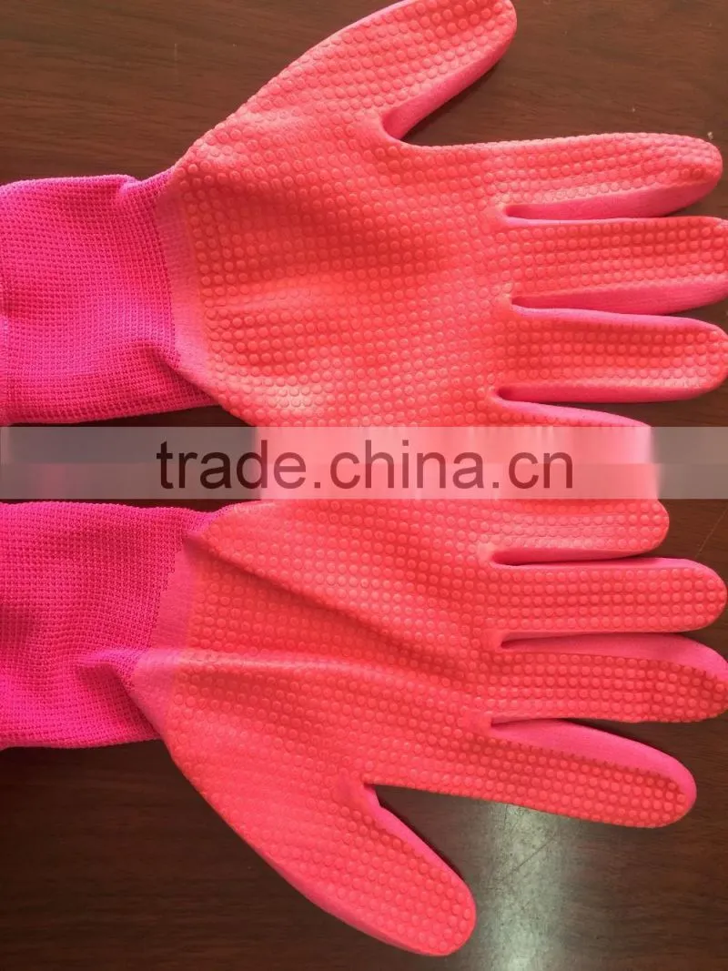 color nitrile dot palm nitrile foam coated work gloves,