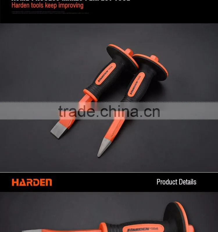 Chrome Vanadium Steel Hand Tool Flat Cold Chisel With TPR Handle
