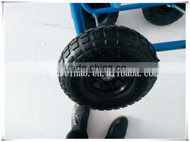 Portable Water pipe cart ,metal four wheel Garden Hose Reel Cart ,Garden sprinkler cart