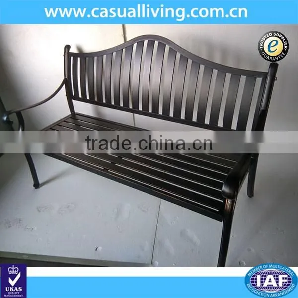 Outdoor Garden Black Double Cast Aluminum Chair