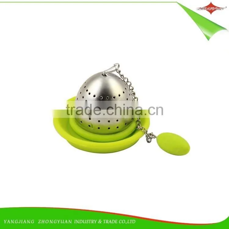 ZY-E3141 Wholesale Silicone tea infuser potted plant 100% silicone making tools with holder tea bag