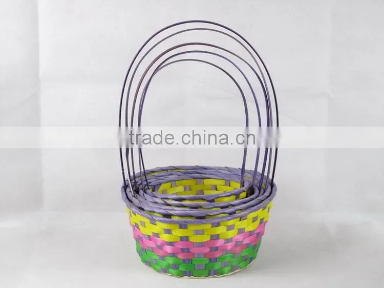 colorful bamboo baskets for decorating or storage