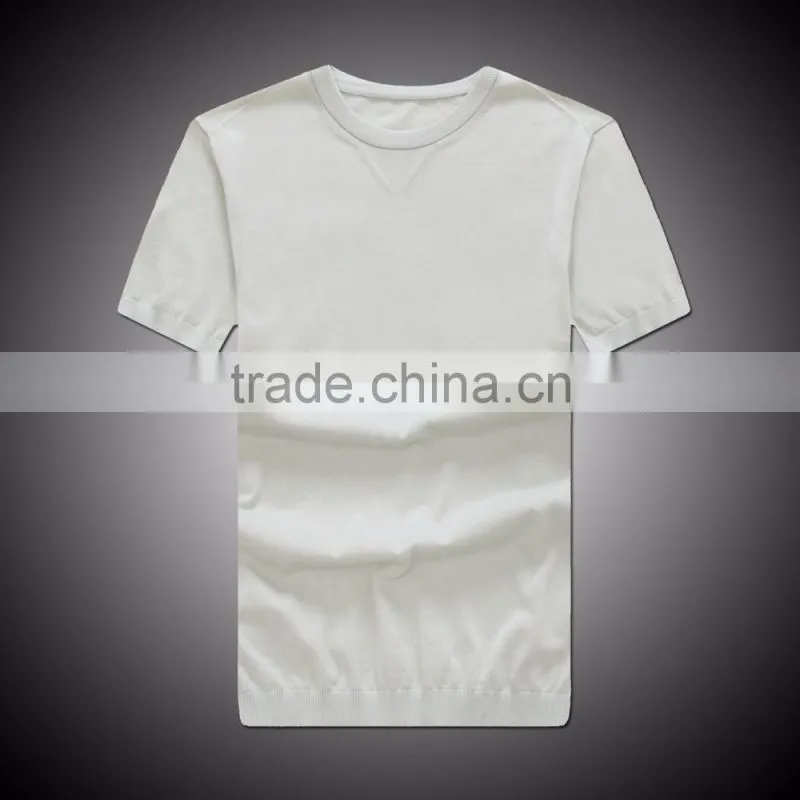 custom 100% fine cotton white plain t shirt