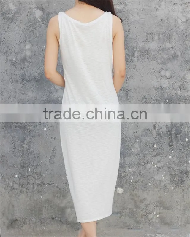 Unique top rated sleeveless cotton crochet maxi dress
