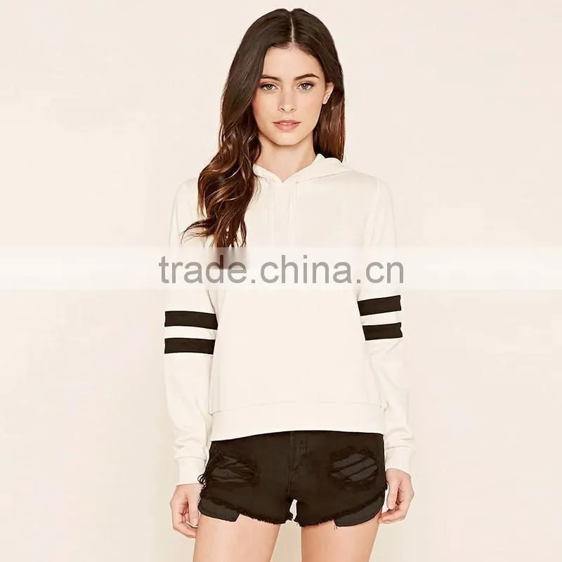 2017 Custom fashion wholesale women sweatshirt zip up hoodie