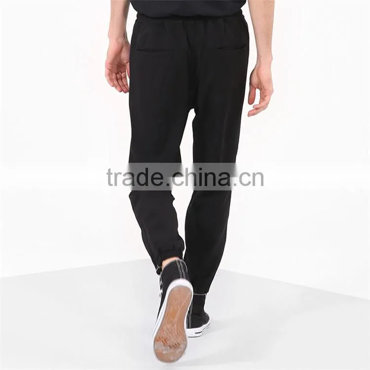 Stylish cheap trouser 100%cotton custom blank jogger pants