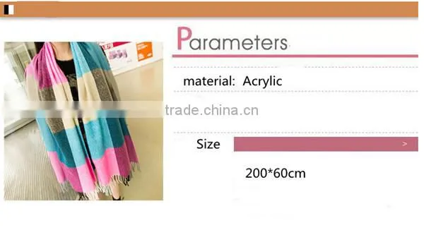 1pc Different color choice super long colorful winter warm knitting stitching scarf,shawl
