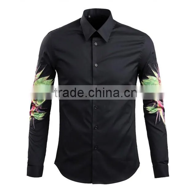The European and American fashion leisure long-sleeved cotton shirt