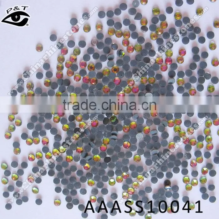 AAA grade SS10 rainbow vitrail medium color rhinestones hot fix crystals for heat transfer