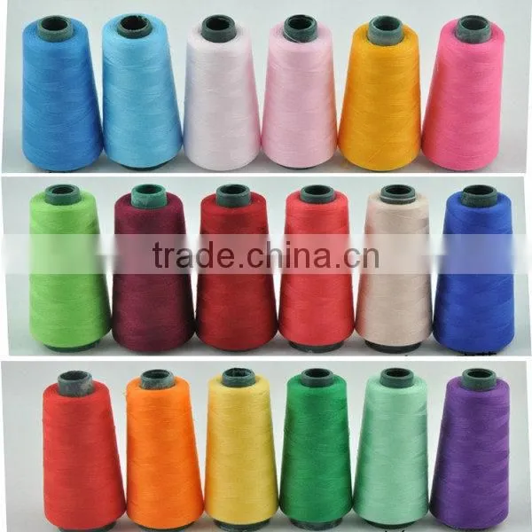 color low shrinkage poly sewing thread