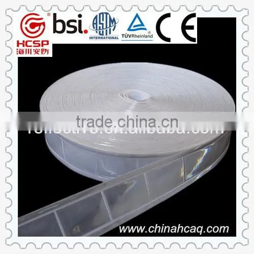 Glow in the dark PVC prismatic reflective tape sew on for clothing