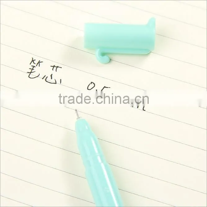 cute novel cat shape promotional gel pen gift for schoold kids