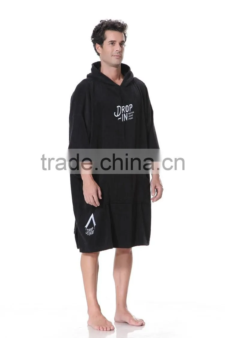 Towel fabric hoodies bathrobe adult poncho xxl adult poncho