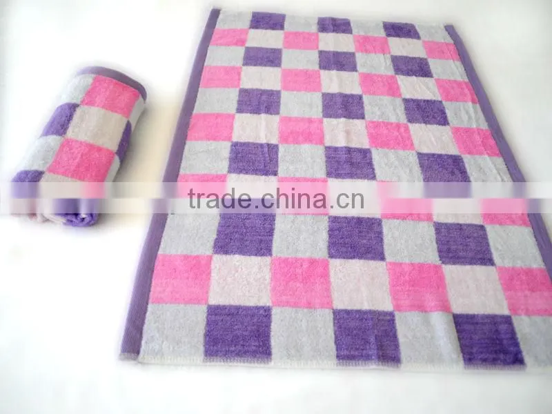 Bamboo Towel with Plaid Yarn Dyed Face Towel