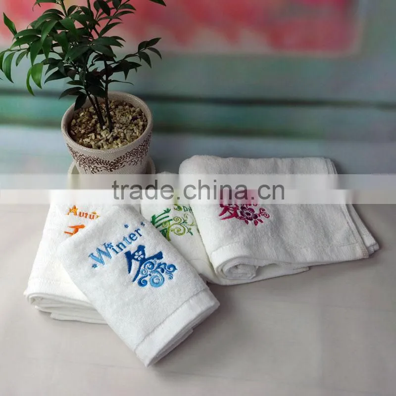 soft 100% cotton embroidery washcloth - face flannel face towel