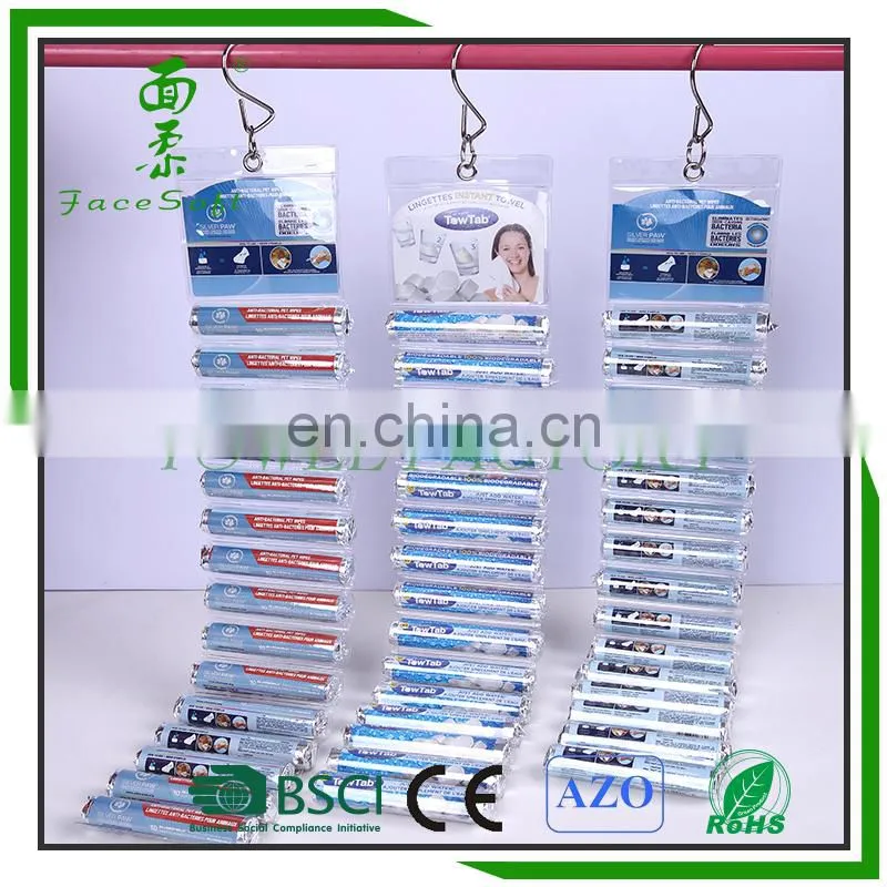 wholesale alibaba Eco friendly 100% rayon material OEM cellulose wipe tissue paper tablet tissue paper compressed tissue