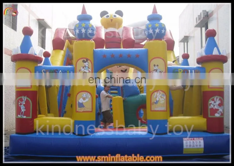Hot! inflatable mickey theme castle, inflatable amusement park, mickey clubhouse