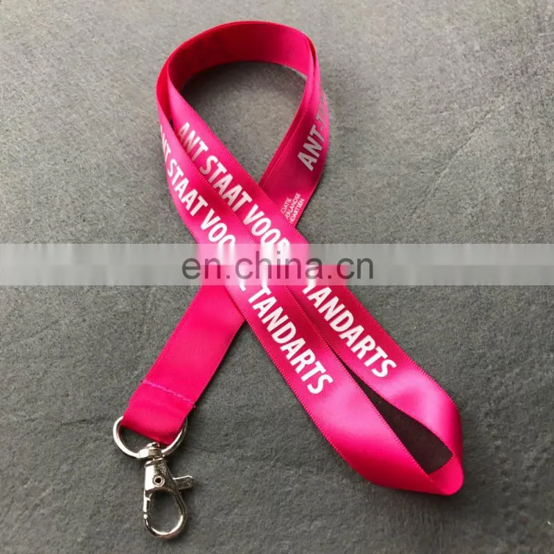 make one custom silk sreen satin lanyards