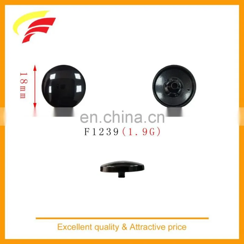 18mm metal custom snap button with debossed logo for clothing F1250