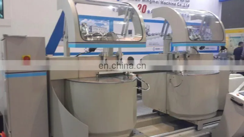 factory manufacture on exihibition aluminum profile window and door double head cutting saw aluminum window machine