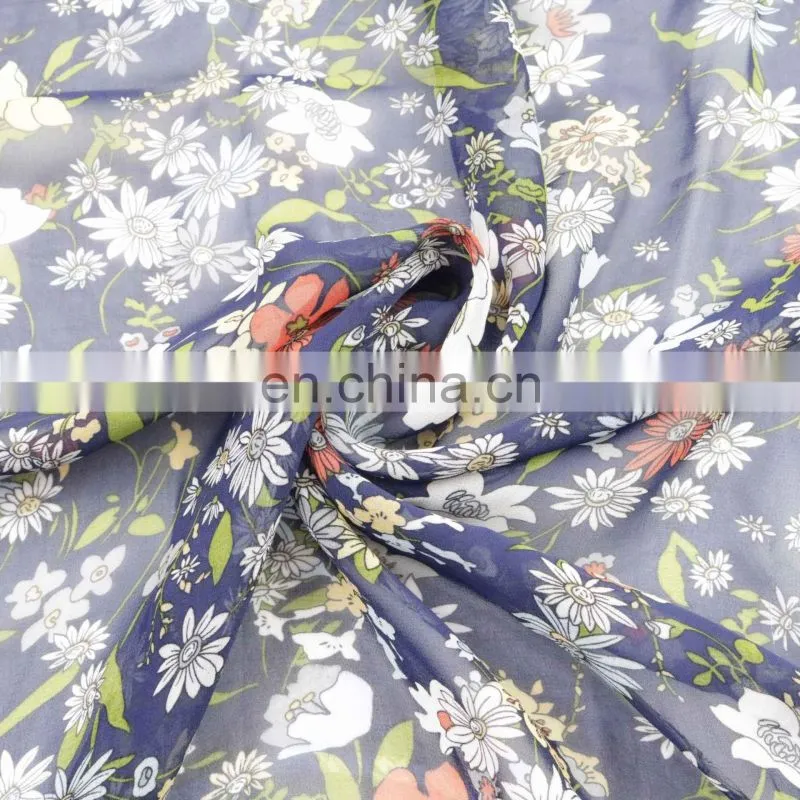 75D*75D high quality printed chiffon fabric for dresses