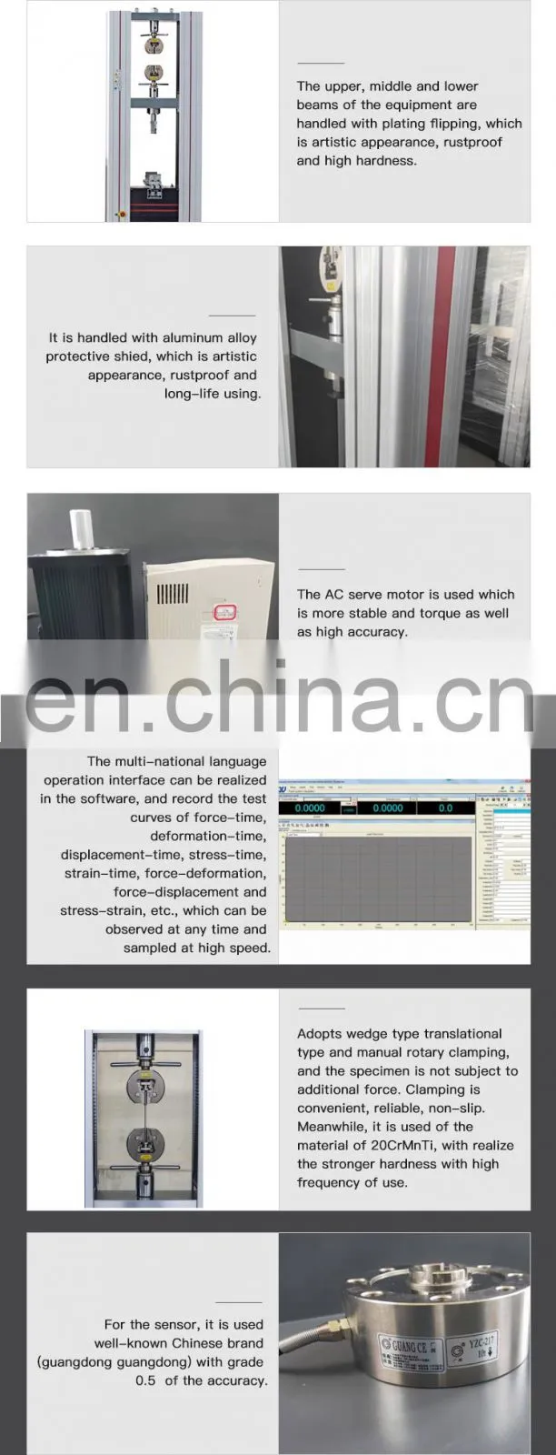 Chuanbai Supplier Laboratory Servo Hydraulic Universal Fatigue Testing Machine with 100Kn mechanical property test
