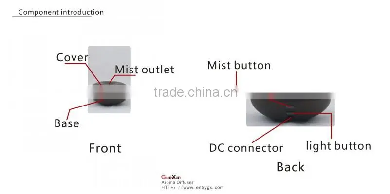 2014 new mini ultrasonic air freshener, fragrance aroma diffuser