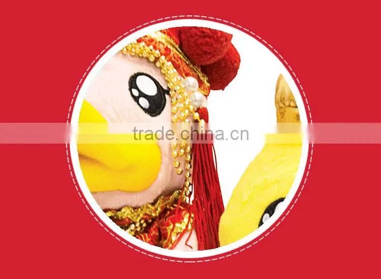 Wholesaler factory polyester material custom talking plush duck toys