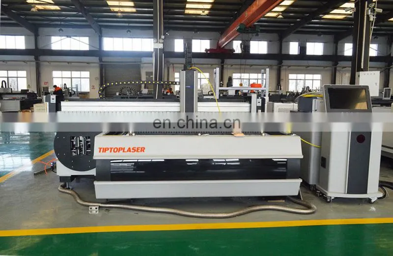 High precision sheet metal and tube fiber laser cutting machine for round and square pipe