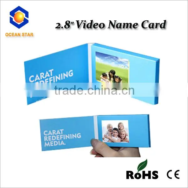 hot selling 2.8" inch video name card