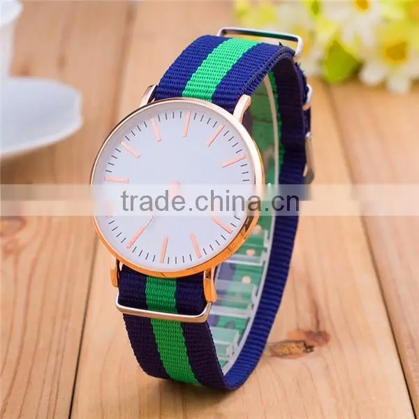 China watch factory promotional men quartz fabric wrist watch for student, wrist watches ladies, charm men watch
