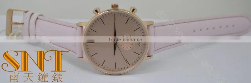 Hot Selling Rose Gold Sunday Dial Wrist Watch With Pink UP Band Watch