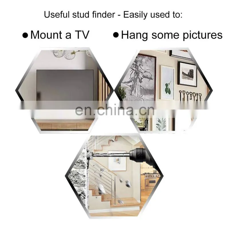 Allsun TS79 Wall Stud Finder Electrical Detector Center Edge Finding Tool Wall Multi-scanner Stud Detector 3 In 1 LCD Sound Wa