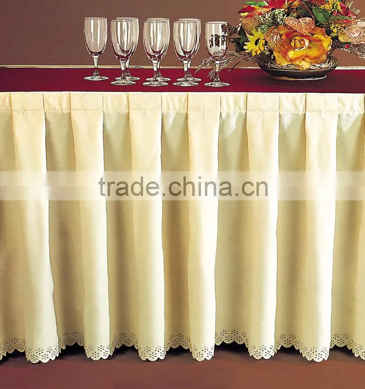 Eco-friendly Table Cloth Table Skirting Designs For Wedding