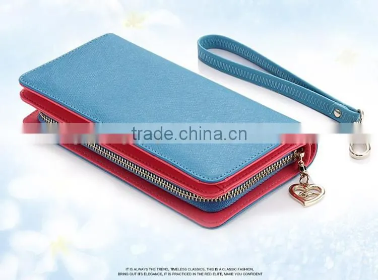 modern stylish ladies zipper clutch wallet