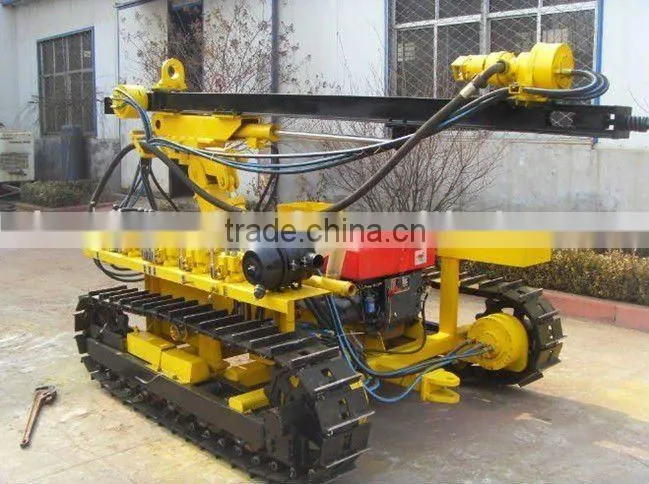 Blasting hole drilling!!! HF100Y Crawler DTH down the hole hammer drill rig