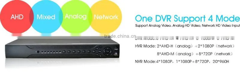 8ch AHD 1080P DVR 8ch AHD Digital Video Recorder DVR with P2P HDMI support AHD analog Camera