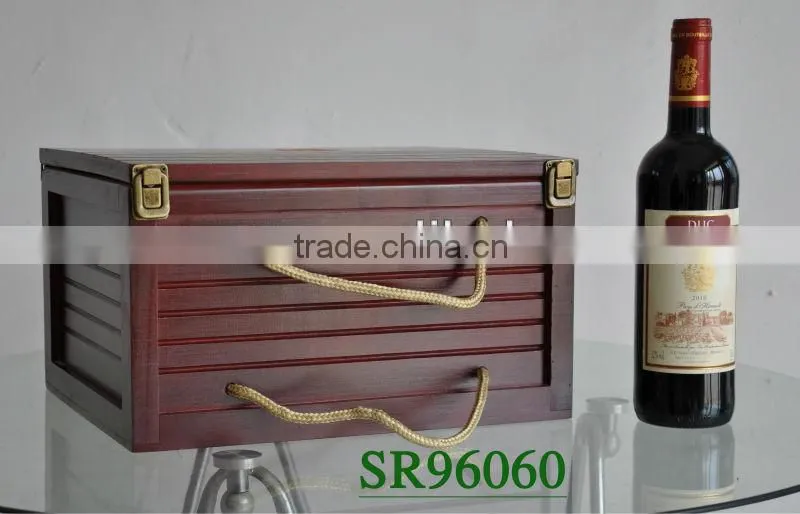Wholesale Wood Gift wine box/ wooden packaging boxes for 3 bottles wine box