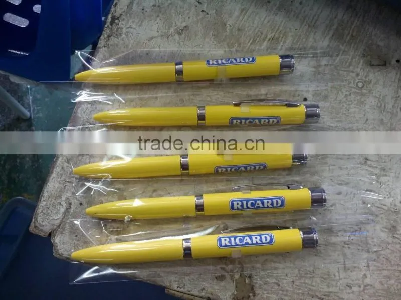 plastic and metal led custom design logo pen light led pen light