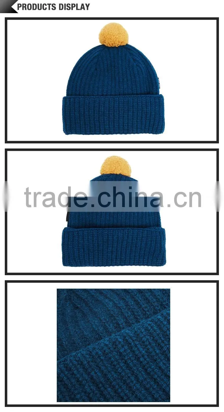 High Quality Pom Pom Cheap Custom Winter Hats/ Knitted Beanie/ Knitted Hat