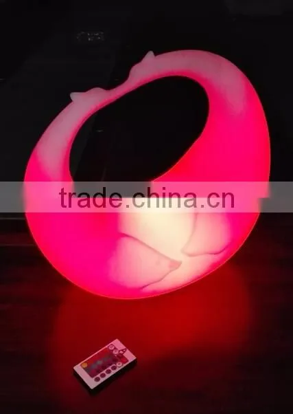 Rotational PE plastic Crafts with LED light and remote control YXF-4541