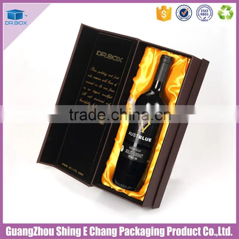 2016 top quality customized round tube wine gift box