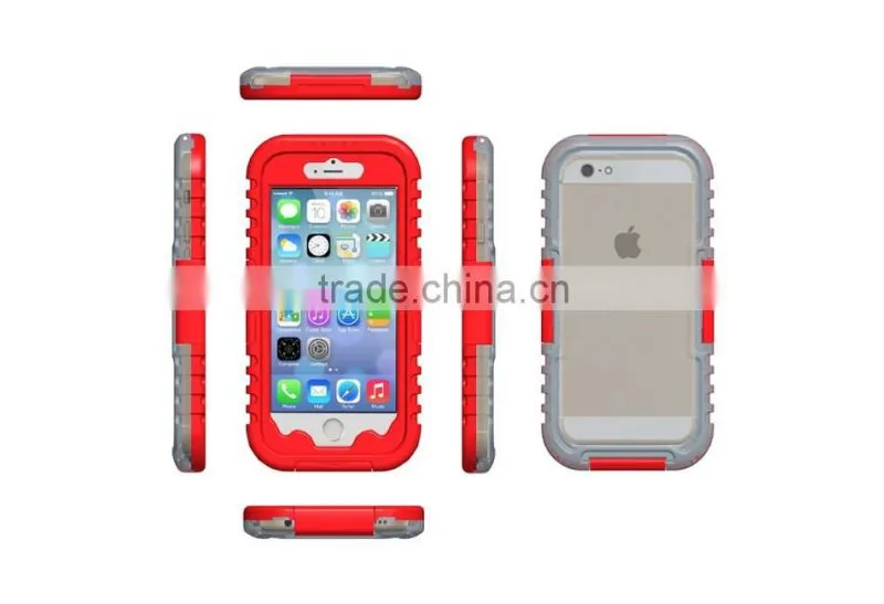 For iphone waterproof cell phone case red