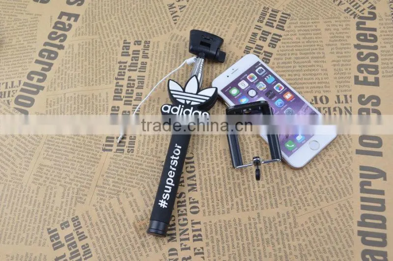 Newest colorful cute silicon cheap monopod selfie stic