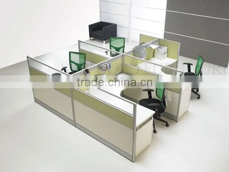Modern 4 person workstation cubicles furniture (SZ-WSB405)