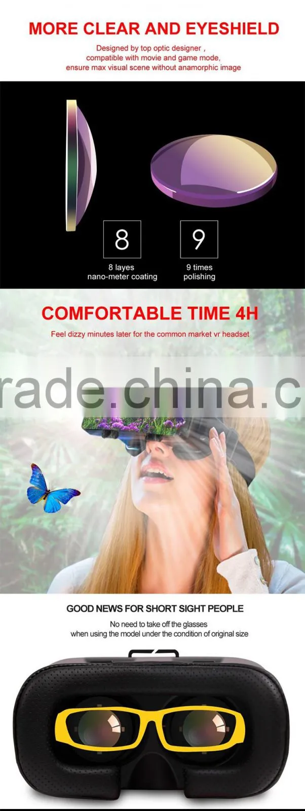 3d sublimation case for android phones, gaoxin private mould design vr box 2, hote selling low cost 3d vr