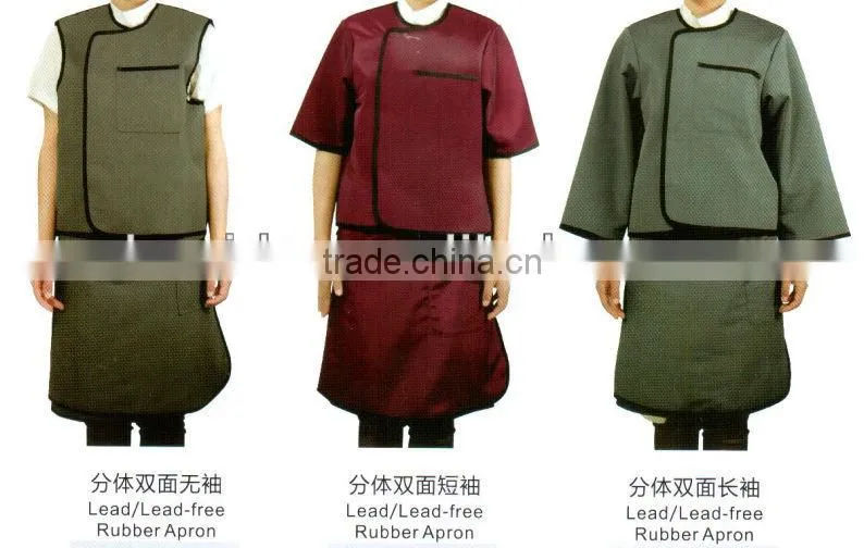 lead rubber apron, instrusive gloves, lead gloves