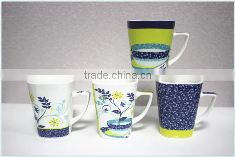 Best selling daily use white porcelain mug ceramic funny