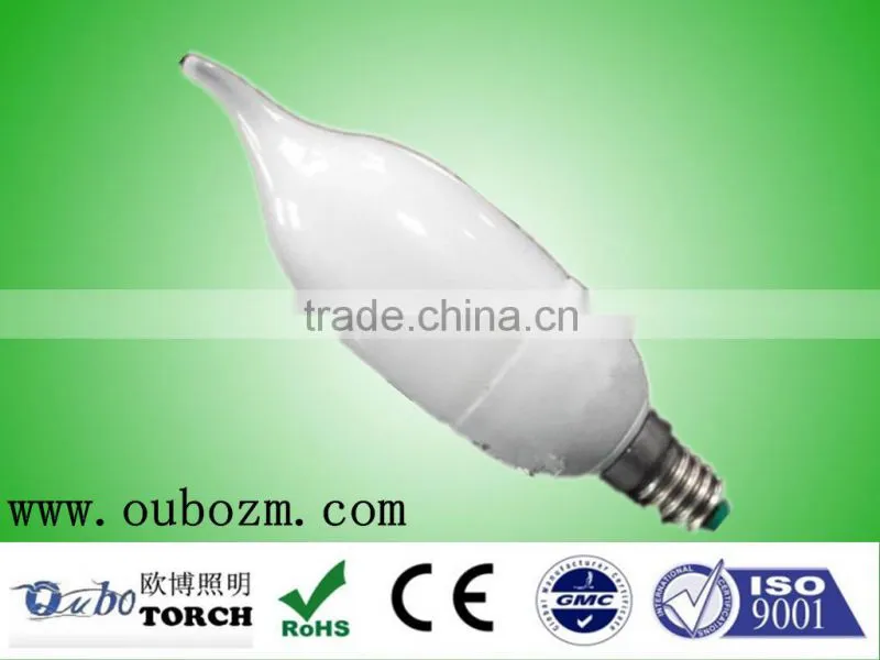 7w candle bulb E27 light with R55 cup global lamp